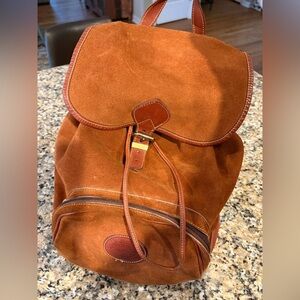 🌳VINTAGE RARE Eddie Bauer Suede & Leather  Backpack